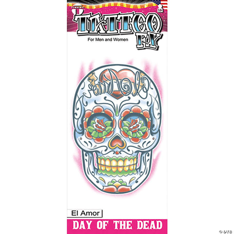 Tinsley Transfers Day of the Dead El Amor Temporary Tattoo