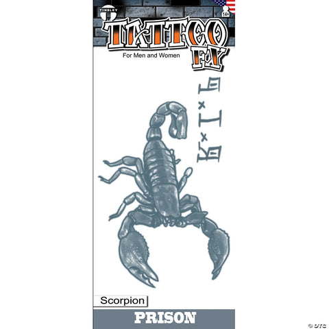 Tinsley Transfers Prison Scorpion Temporary Tattoo