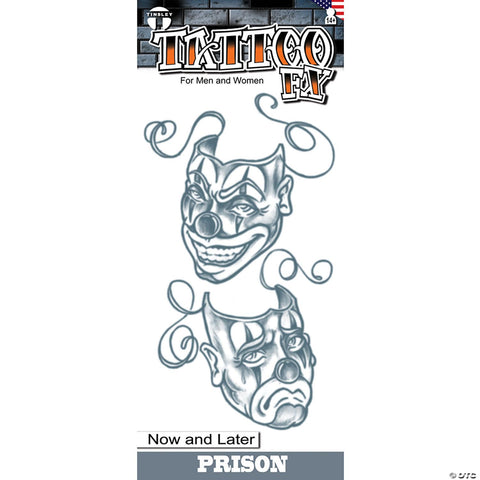 Tinsley Transfers Prison Now & Later Temporary Tattoo