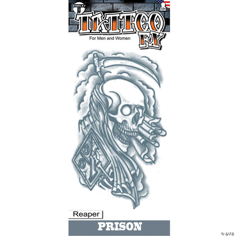 Tinsley Transfers Prison Reaper Temporary Tattoo