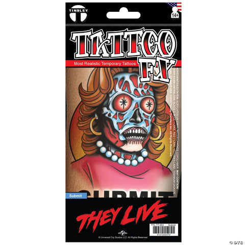 Tinsley Transfers They Live™ Submit Temporary Tattoo