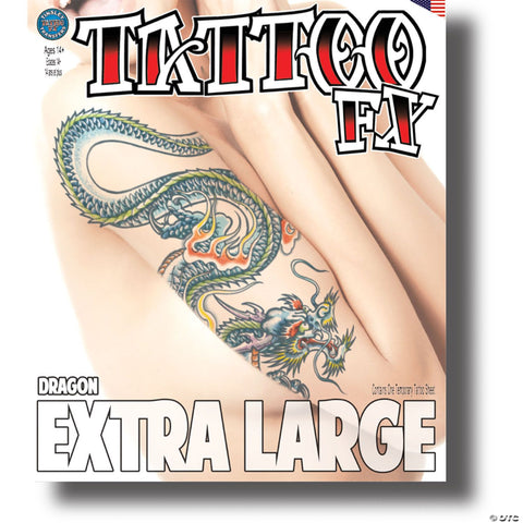 Tinsley Transfers Extra Large Dragon Temporary Tattoo