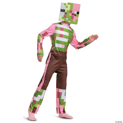 Kids Classic Minecraft™ Zombie Pigman Jumpsuit Costume - Large 10-12
