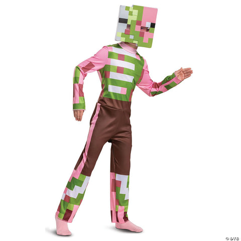 Kids Classic Minecraft™ Zombie Pigman Jumpsuit Costume - Small 4-6