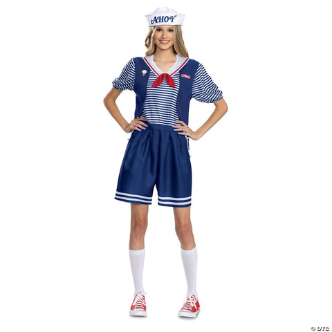 Women's Deluxe Stranger Things™ Robin Scoops Ahoy Costume -  12-14