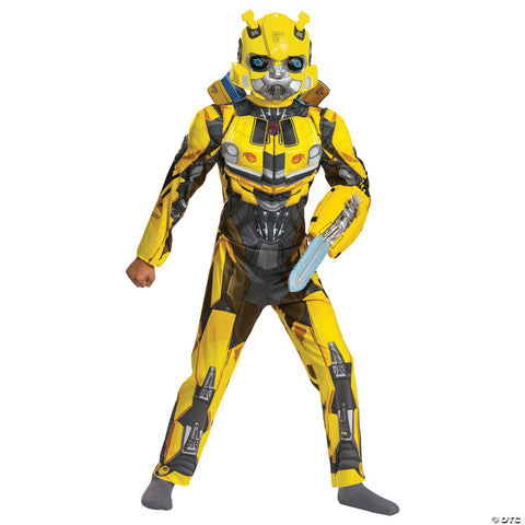 Kids Classic Muscle Transformers Bumblebee T7 Costume - Large