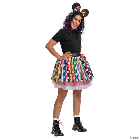 Adult Minnie Mouse Pride Tutu Kit - Large/Extra Large