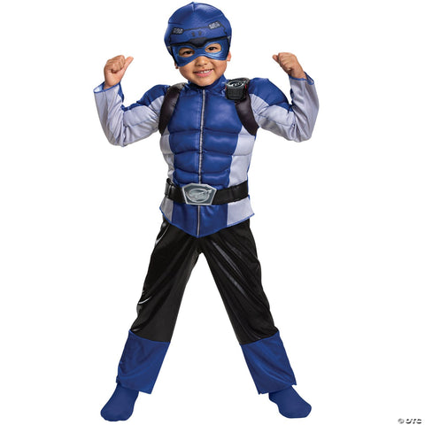 Boy's Blue Ranger Muscle Costume - Beast Morphers | Horror-Shop.com