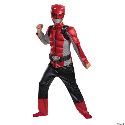 Boy's Red Ranger Muscle Costume - Beast Morphers | Horror-Shop.com