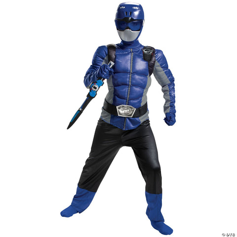 Boy's Blue Ranger Muscle Costume - Beast Morphers