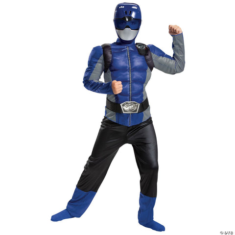 Boy's Blue Ranger Muscle Costume - Beast Morphers