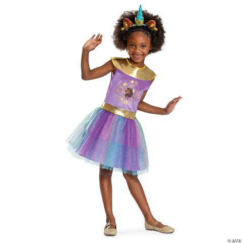 Girl's Classic Afro Unicorn® Dress Costume - Small 4-6X