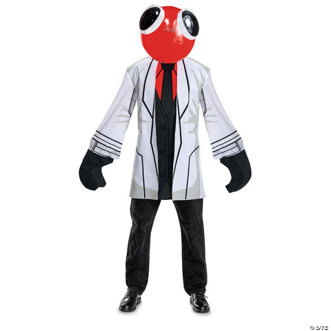 Adults Rainbow Friends Scientist Red Costume - Large/XL 42-46