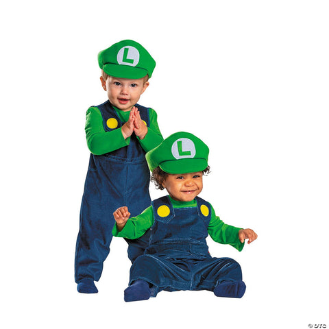 Baby Posh Super Mario Bros.™ Luigi Jumpsuit Costume - 6-12 Months