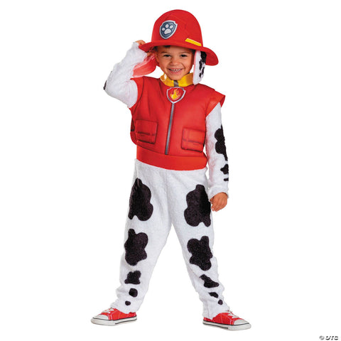 Toddler Deluxe Paw Patrol™ Marshall Jumpsuit Costume - Medium 3T-4T