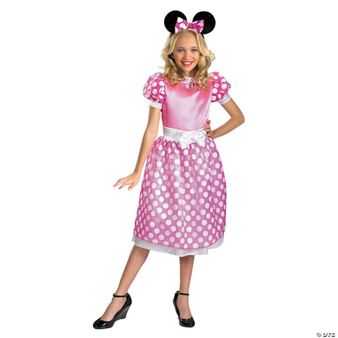 Girl's Pink Minnie Mouse Classic Costume | Horror-Shop.com