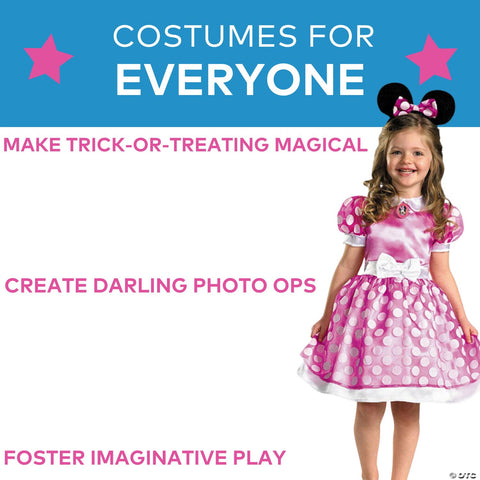 Girl's Pink Minnie Mouse Classic Costume | Horror-Shop.com