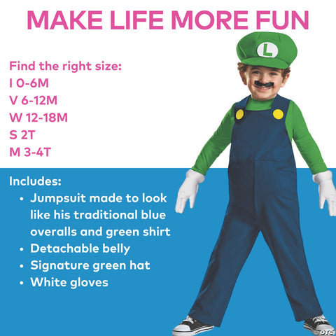 Luigi Toddler Costume