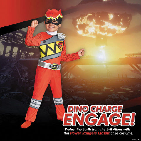 Boy's Red Ranger Classic Costume - Dino Charge