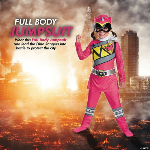 Girl's Pink Ranger Classic Costume - Dino Charge