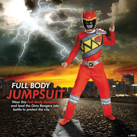 Boy's Red Ranger Classic Costume - Dino Charge