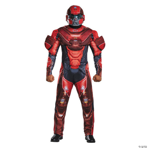 Men's Red Spartan Muscle Costume - Halo
