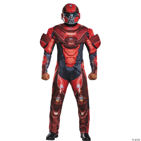 Men's Red Spartan Muscle Costume - Halo