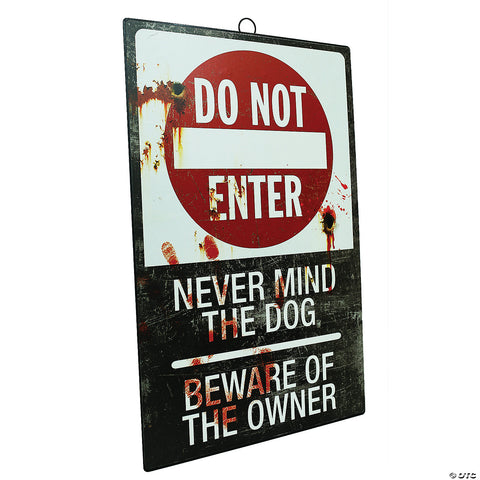 17" Do Not Enter Metal Sign | Horror-Shop.com
