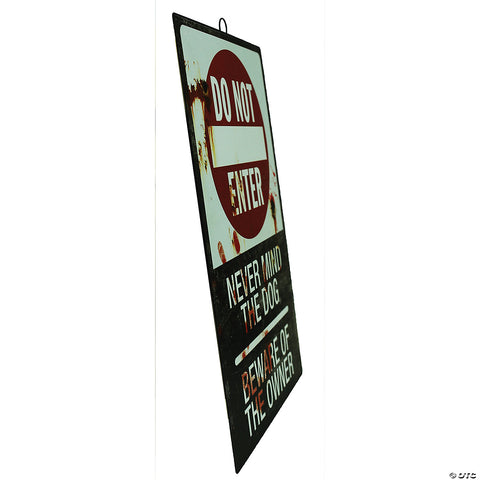 17" Do Not Enter Metal Sign | Horror-Shop.com