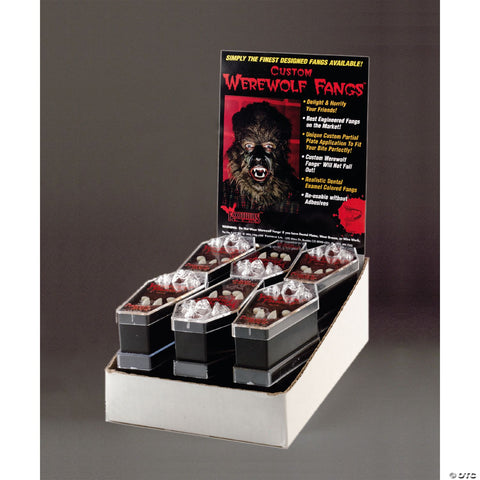Werewolf Fangs Display - 12 Pairs