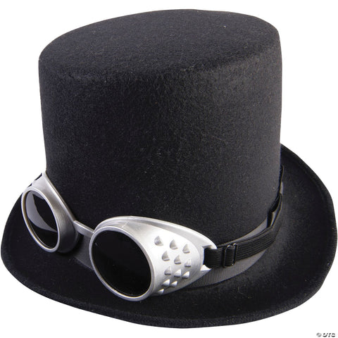 Steampunk Hat W/Goggles-Black