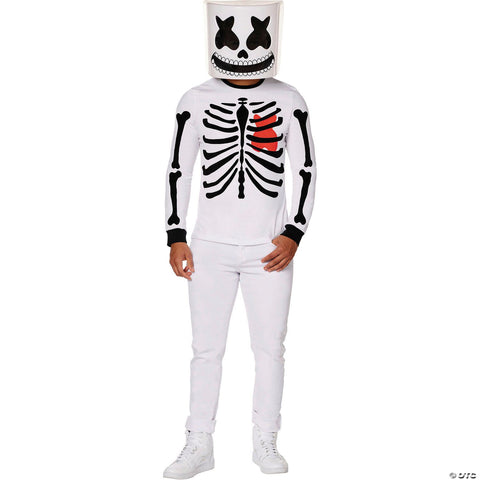 Adults Marshmello Black & White Mello Skeleton Costume -  42-44
