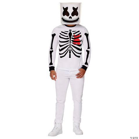 Adults Marshmello Black & White Mello Skeleton Costume -  42-44