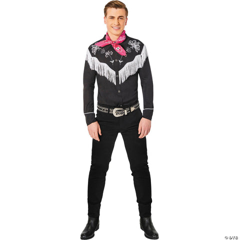 Adults Barbie® Movie Black & White Western Ken® Costume -  42-44