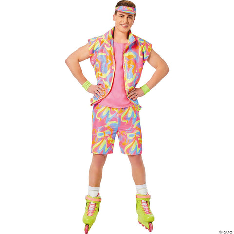 Adults Barbie® Movie Pink & Yellow Skating Ken® Costume -  42-44