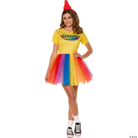 Women’s Crayola® Box Multicolored Dress Costume -  12-14