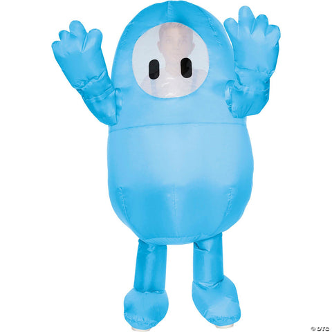 Kids Inflatable Fall Guys™ Blue Polyester Jumpsuit Blue Costume - Fits up to Size 14