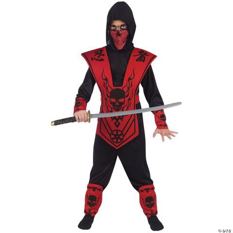 Red & Black Skull Ninja Child Costume