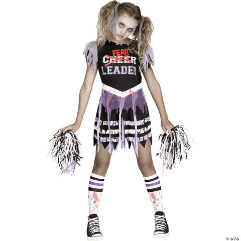 Girl’s Zombie Fearleader Cheer Costume -  12-14
