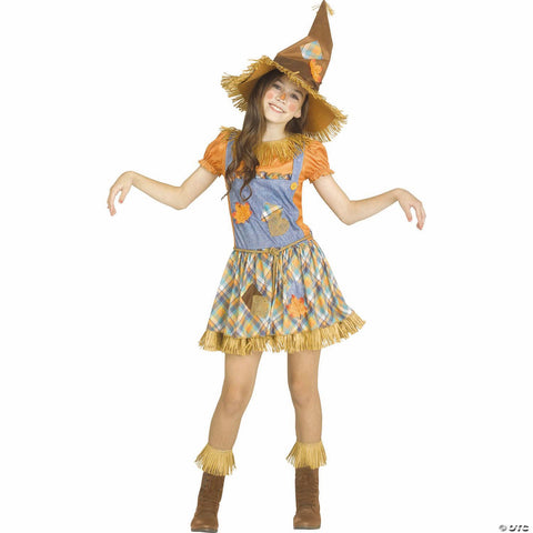 Kids Cornfield Cutie Scarecrow Dress Costume -  12-14