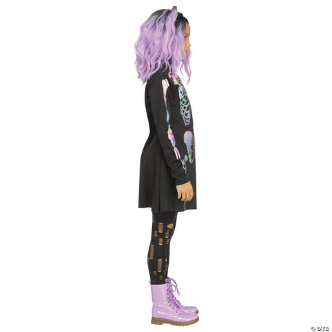 Kids Skeleton Holographic Costume - Large 12-14
