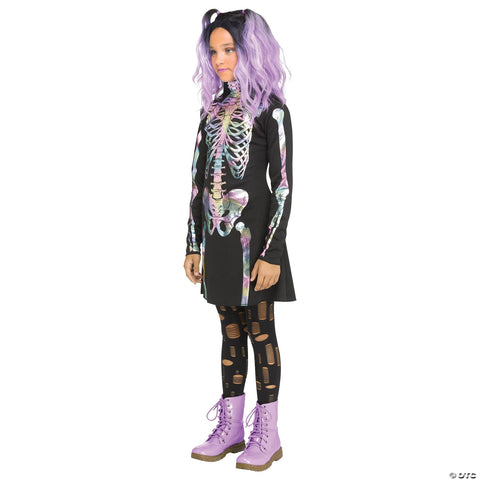 Kids Skeleton Holographic Costume - Large 12-14