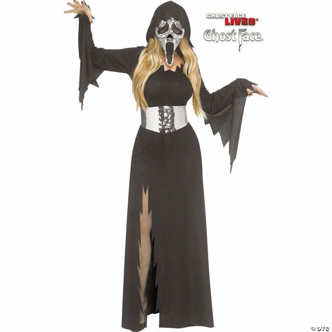 Adults Ghost Face® Mirror Bling Hooded Gown Costume - Small 2-8
