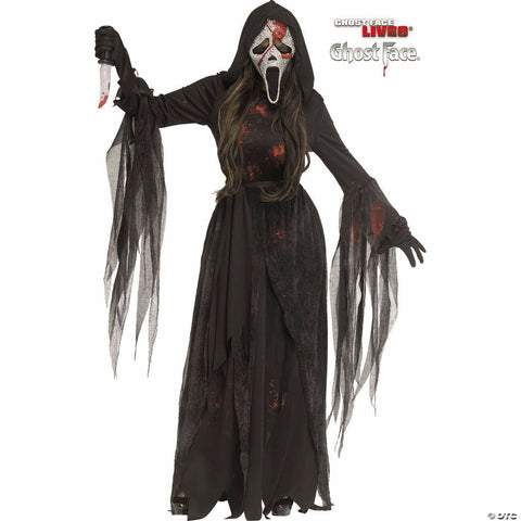 Adults Ghost Face® Bloody Bling Hooded Gown Costume - Large 10-14