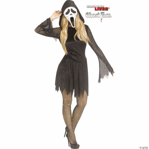 Adults Ghost Face® Pearl Velour Dress Costume - Large 10-14