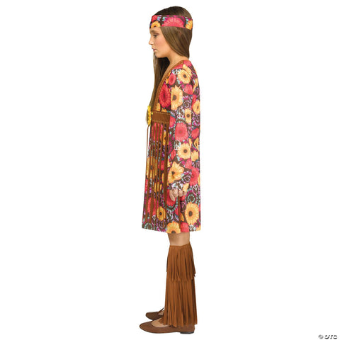 Kids Flower Power Hippie Costume Child - Large 12-14