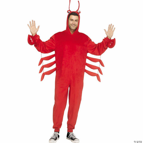 Adults E-Z Lobster Hooded Jumpsuit Costume - One Size