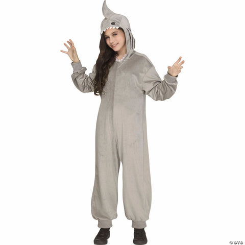 Kids E-Z Shark Hooded Jumpsuit Costume - Small 4-6