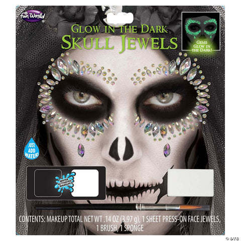 Glow-in-the-Dark Skull Jewels Makeup Kit