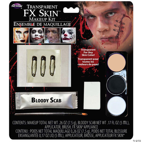 Pins Prosthetic Transparent FX Appliance Makeup Kit